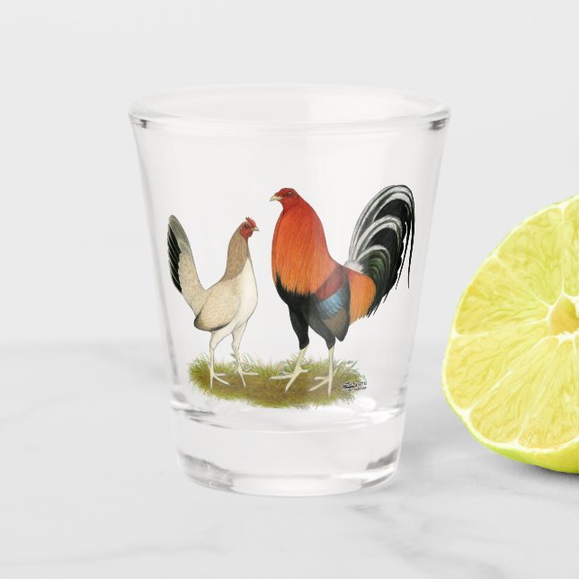 Vaso De Chupito Gamefowl Wheatens (Anverso)