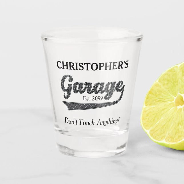 Vaso De Chupito Garage No Toques Nada De Drinkware (Anverso)
