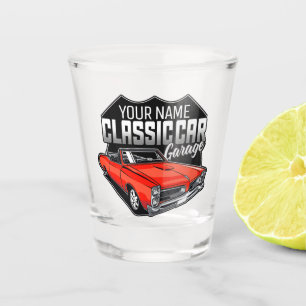 Vaso De Chupito Garaje de coche clásico convertible personalizado