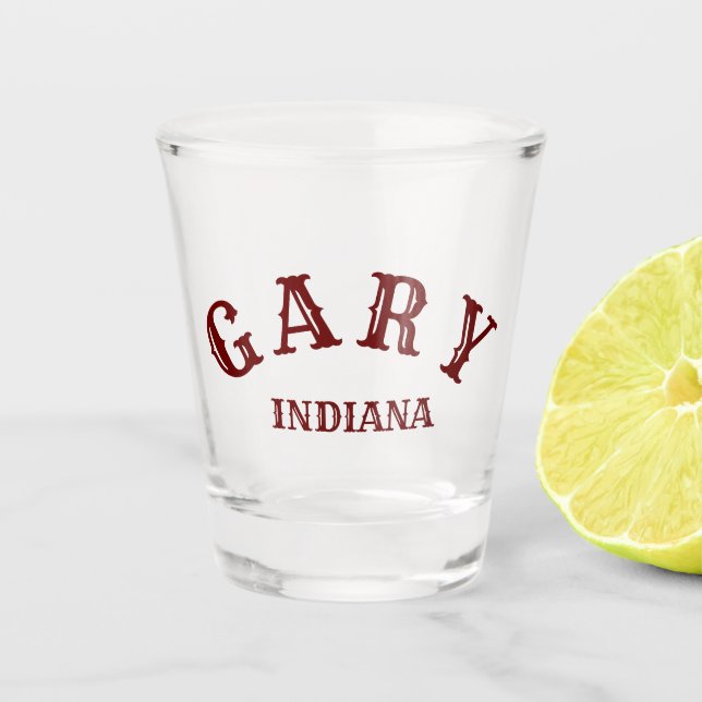 Vaso De Chupito Gary, Indiana (Anverso)