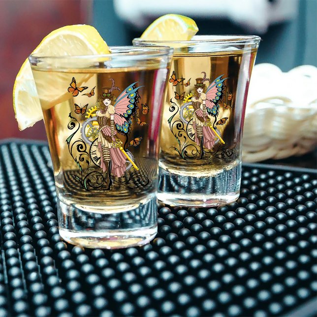 Vaso De Chupito Gases de reloj amarillo de hadas de vapor (Subido por el creador)