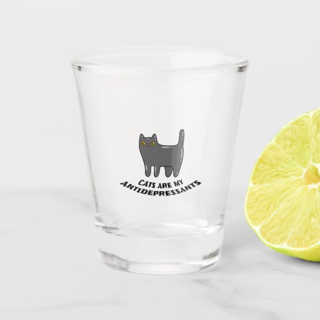 Vaso De Chupito Gato Antidepresivo (Anverso)