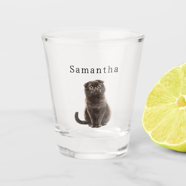 Vaso De Chupito Gato marrón de chocolate (Anverso)