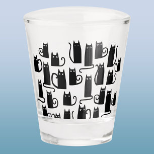 Vaso De Chupito Gato negro divertido
