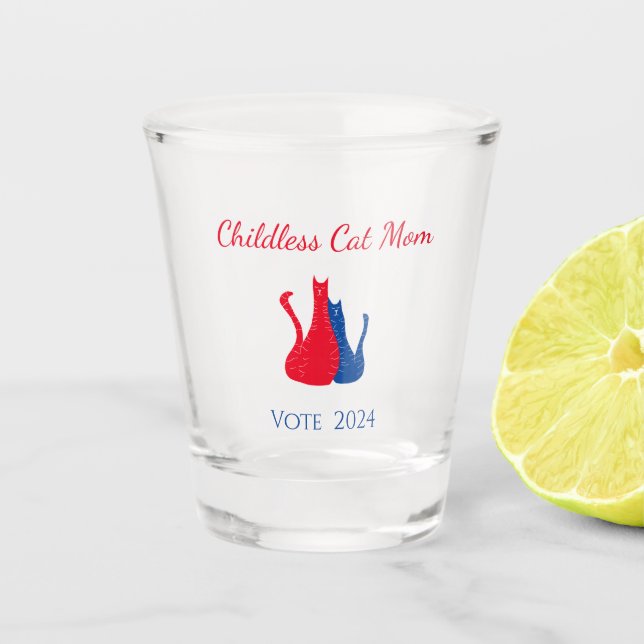 Vaso De Chupito Gato sin hijos, mamá, Kitties de las elecciones 20 (Anverso)