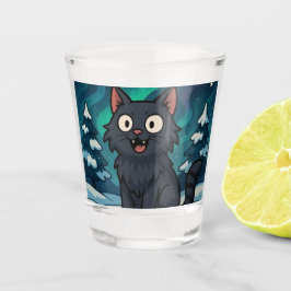 Vaso De Chupito Gato Yule navideño islandés