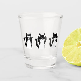 Vaso De Chupito Gatos blancos y negros | Tres gatitos sabios