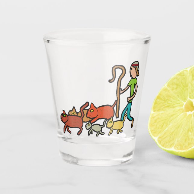 Vaso De Chupito Gatos de rebaño (Anverso)