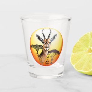 Vaso De Chupito Gazelle Animal salvaje Antelope africano