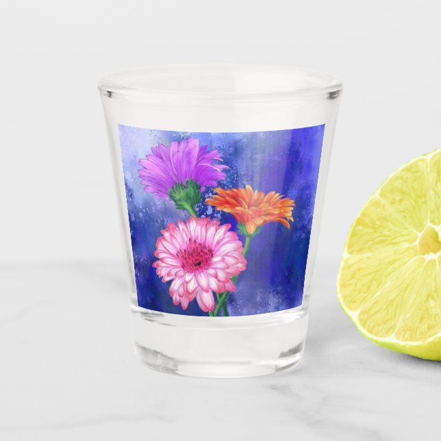 Vaso De Chupito Gerbera Daisies Shot Glass (Anverso)
