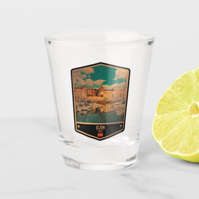 Vaso De Chupito Gijón (Anverso)