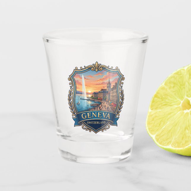 Vaso De Chupito Ginebra Suiza (Anverso)