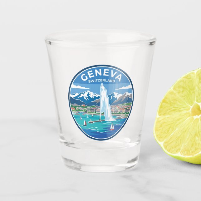 Vaso De Chupito Ginebra Suiza (Anverso)