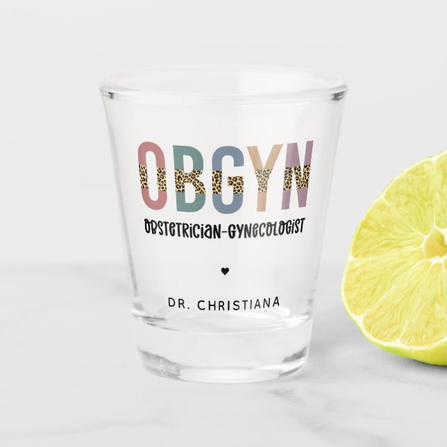 Vaso De Chupito Ginecólogo Obstetricista Obstetricista Personaliza (Anverso)