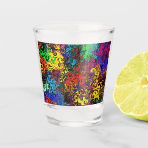 Vaso De Chupito Giradores Coloridos Abstractos /