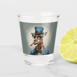 Vaso De Chupito Girafa en el sombrero superior y chaqueta
