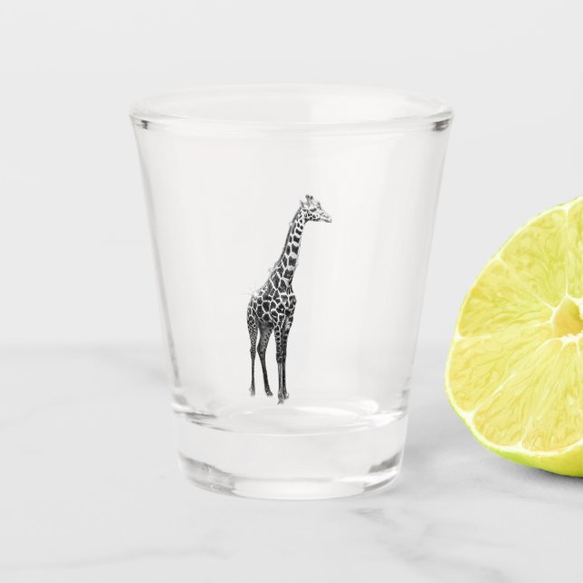 Vaso De Chupito Giraffe de vidrio (Anverso)