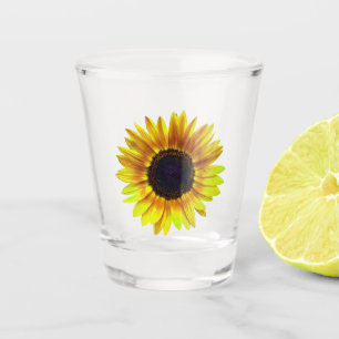 Vaso De Chupito Girasol amarillo brillante hermoso -