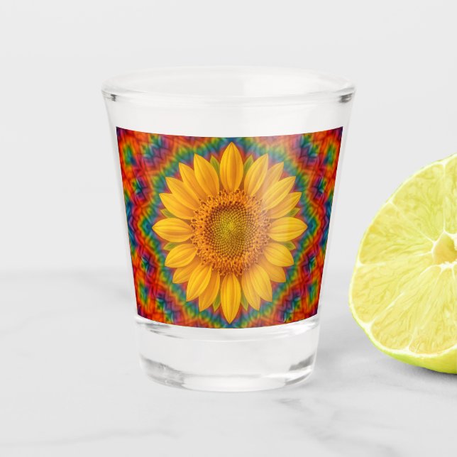 Vaso De Chupito Girasol caleidoscopio  (Anverso)
