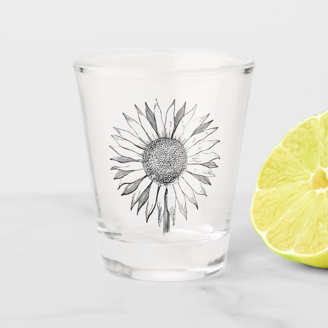 Vaso De Chupito Girasol ilustrado (Anverso)