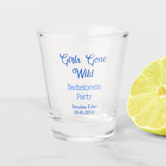 Vaso De Chupito girls gone wild bachelorette party blue name retro