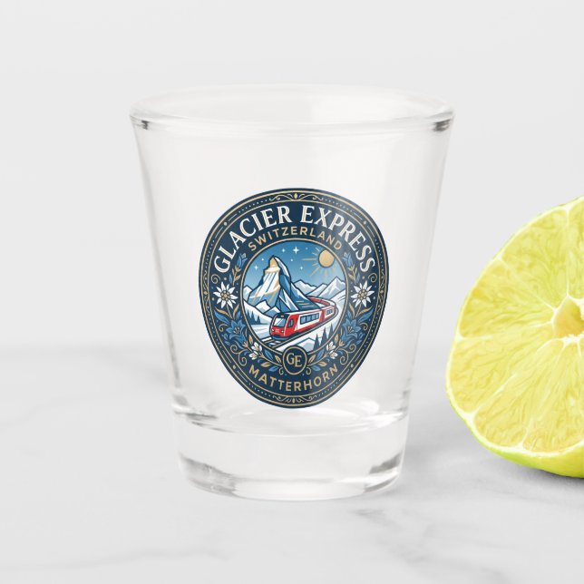 Vaso De Chupito Glacier Express y Matterhorn, Suiza (Anverso)