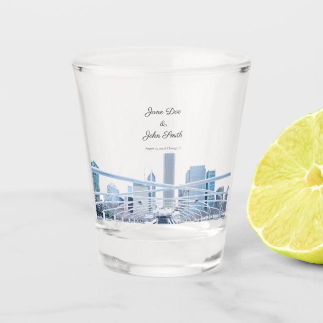 Vaso De Chupito Glass Chicago Shot Personalizado (Anverso)