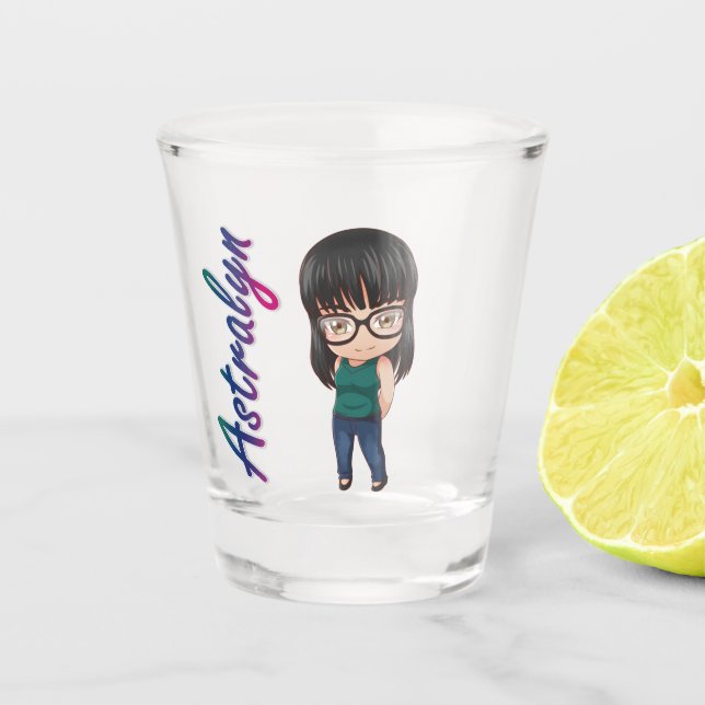 Vaso De Chupito Glass de disparo - Chibi de Astralyn (Anverso)