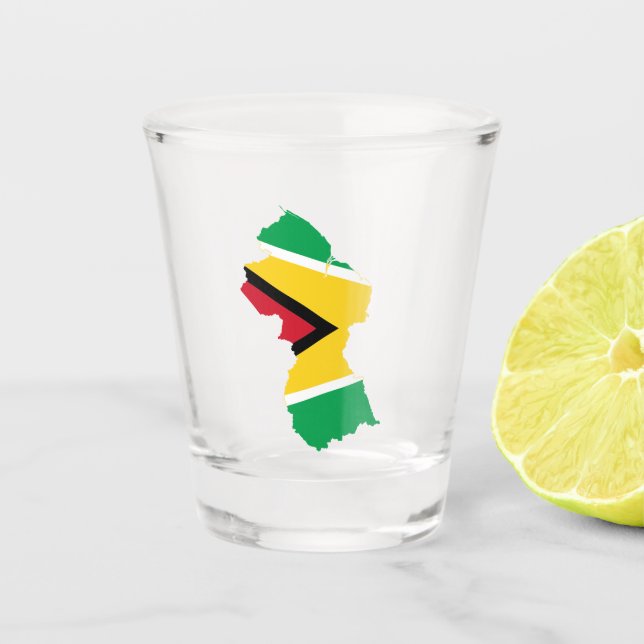 Vaso De Chupito Glass de disparo de Guyana (Anverso)