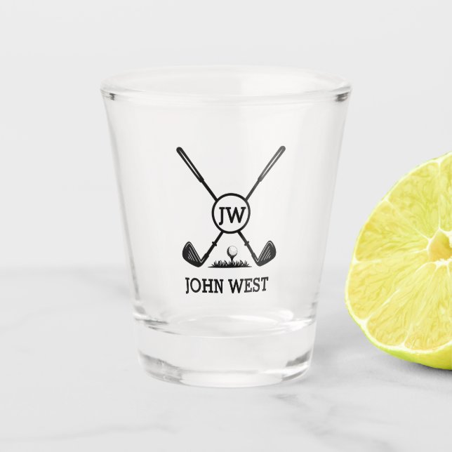 Vaso De Chupito Glass de disparo personalizado de golf (Anverso)