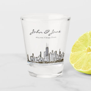 Vaso De Chupito Glass de disparo personalizado en la línea aérea d