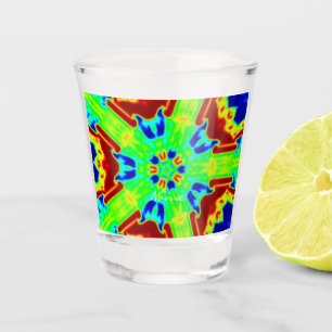 Vaso De Chupito Glass Thunder_Cove de estrella azul verde