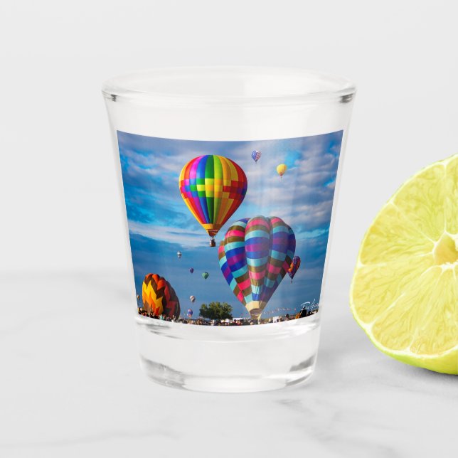Vaso De Chupito Globos de aire caliente (Anverso)