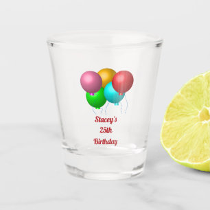 Vaso De Chupito Globos de cinco cumpleaños personalizados