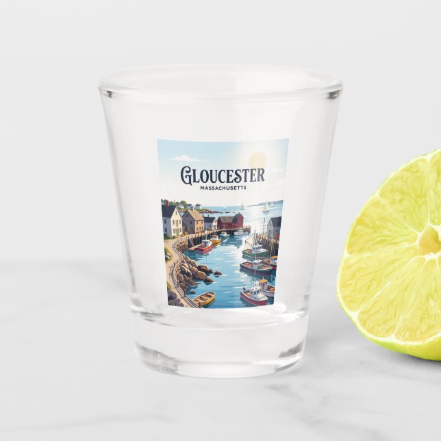 Vaso De Chupito Gloucester, Massachusetts (Anverso)