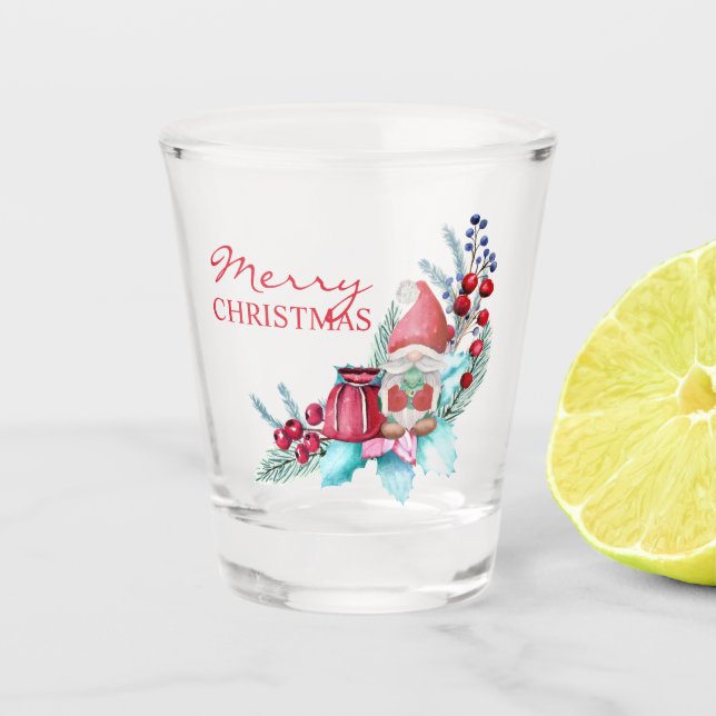 Vaso De Chupito Gnome Con Bolsa De Regalo Para Navidades (Anverso)