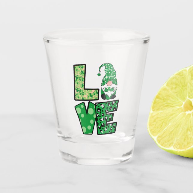 Vaso De Chupito Gnome de amor festivo (Anverso)