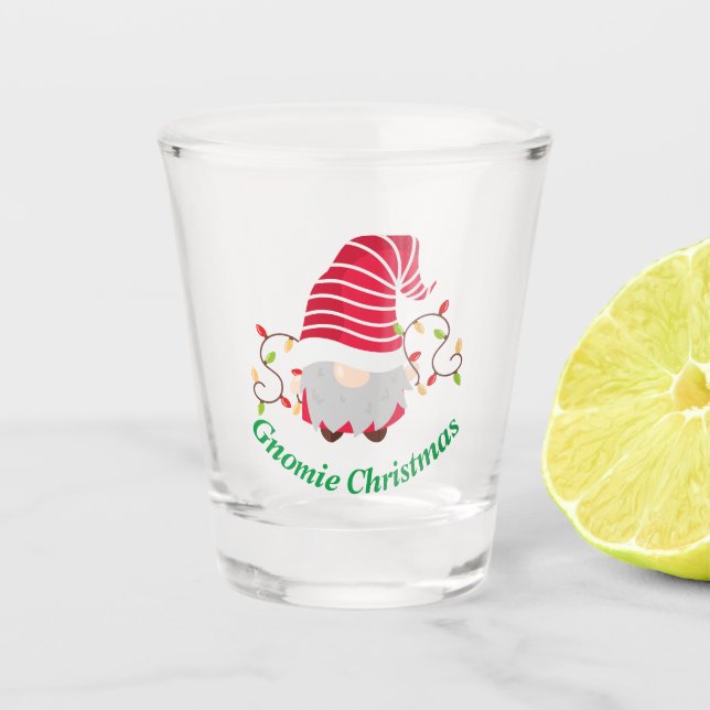 Vaso De Chupito Gnomie Navidades rota vidrio (Anverso)