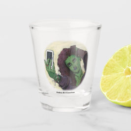 Vaso De Chupito Goblin Chica teléfono celular Selfie Fantasía Vidr