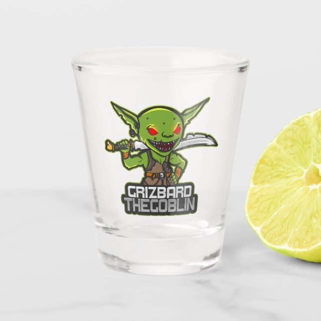 Vaso De Chupito Goblin llamado Grizbard (Anverso)