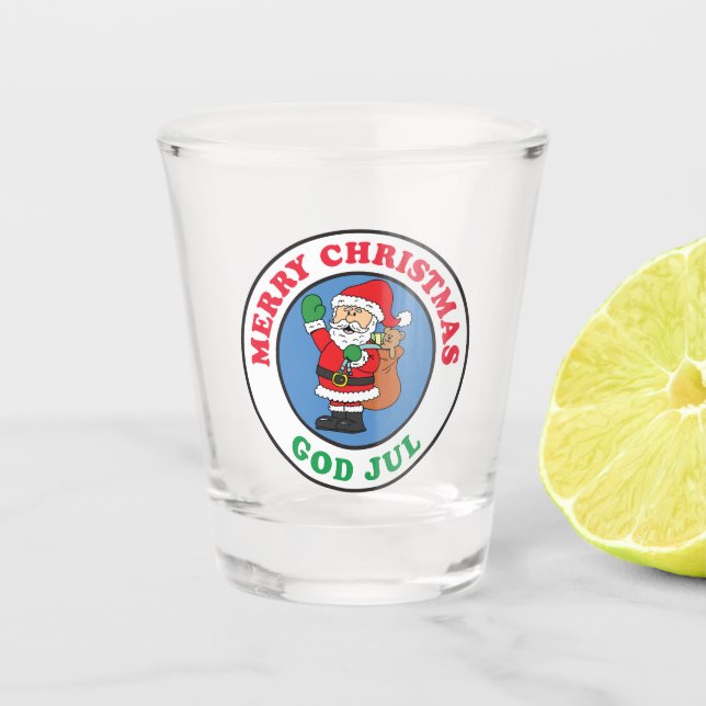 Vaso De Chupito God Jul Navidades suecos Santa (Anverso)