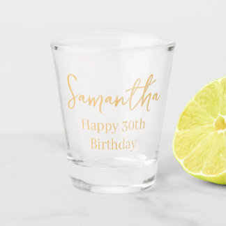 Vaso De Chupito Gold Elegance Feliz 30 cumpleaños