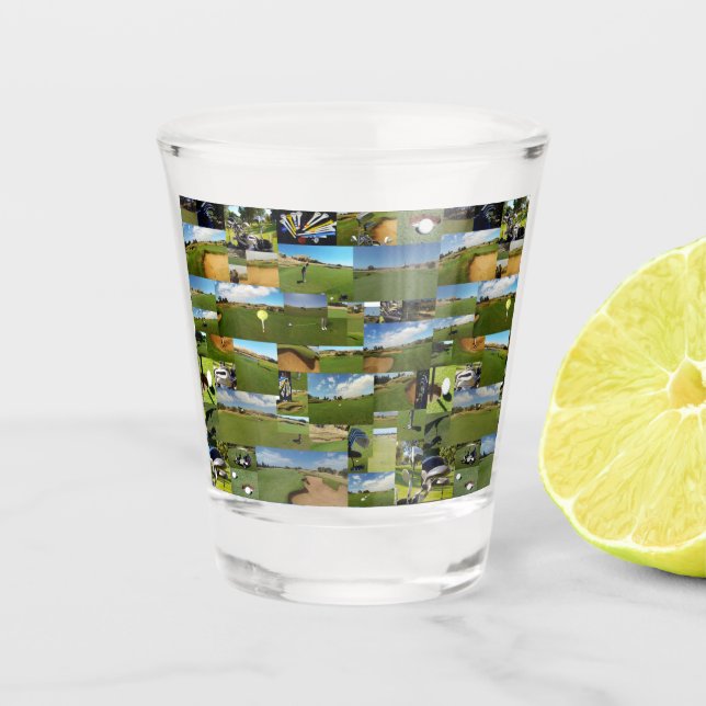 Vaso De Chupito Golf, Photo Collarge, Shot Glass (Anverso)