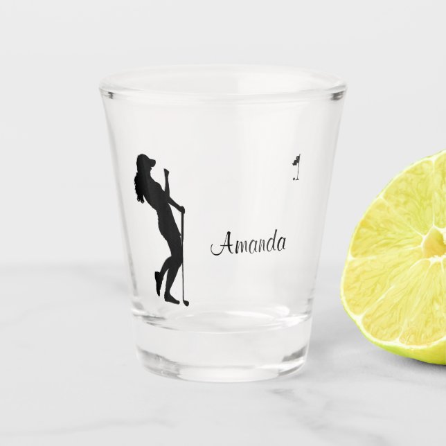 Vaso De Chupito Golfista Damas Personal  (Anverso)