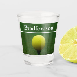 Vaso De Chupito Golfistas nombre campo de golf Amarillo Golf Ball 