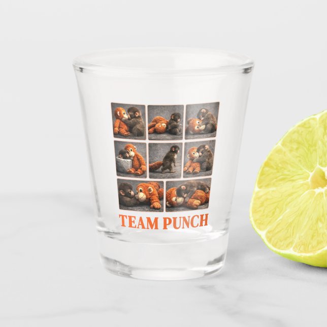 Vaso De Chupito Golpea al Bebé Mono (Anverso)