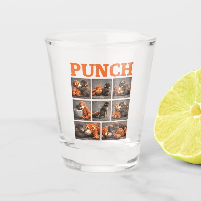 Vaso De Chupito Golpea al Mono Bebé (Anverso)
