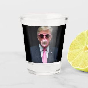 Vaso De Chupito Goma de Mascar Rosa Trump Presidente 47 EE. UU.