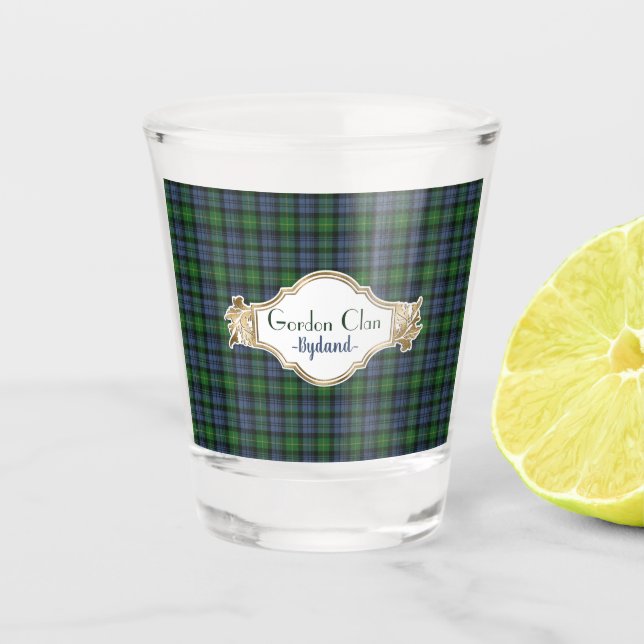 Vaso De Chupito Gordon Original Scottish Clan Tartan (Anverso)