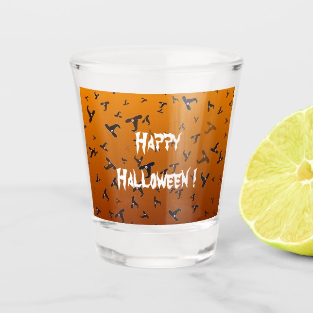 Vaso De Chupito Gorras de Brujas de Halloween (Anverso)